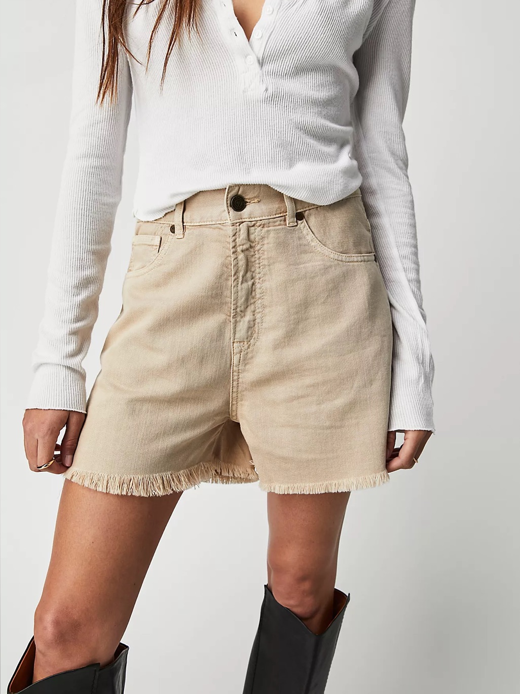 Sandrine Rose Harem Denim Shorts Women’s 26 Sunflower Yellow Frayed Hem
